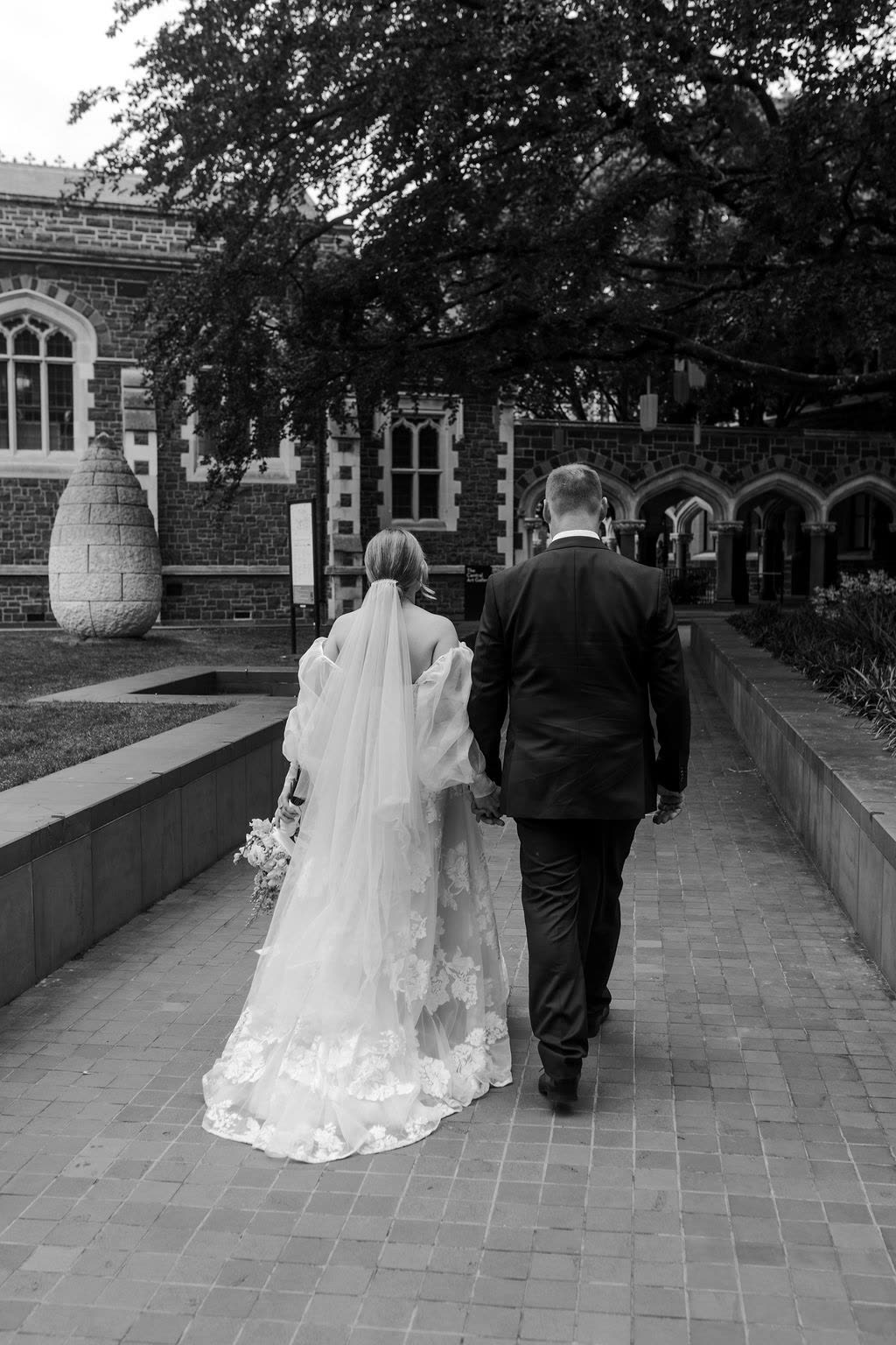 Bride in a wedding dress altered by Sarah Stoute Bespoke, Christchurch — photo 1