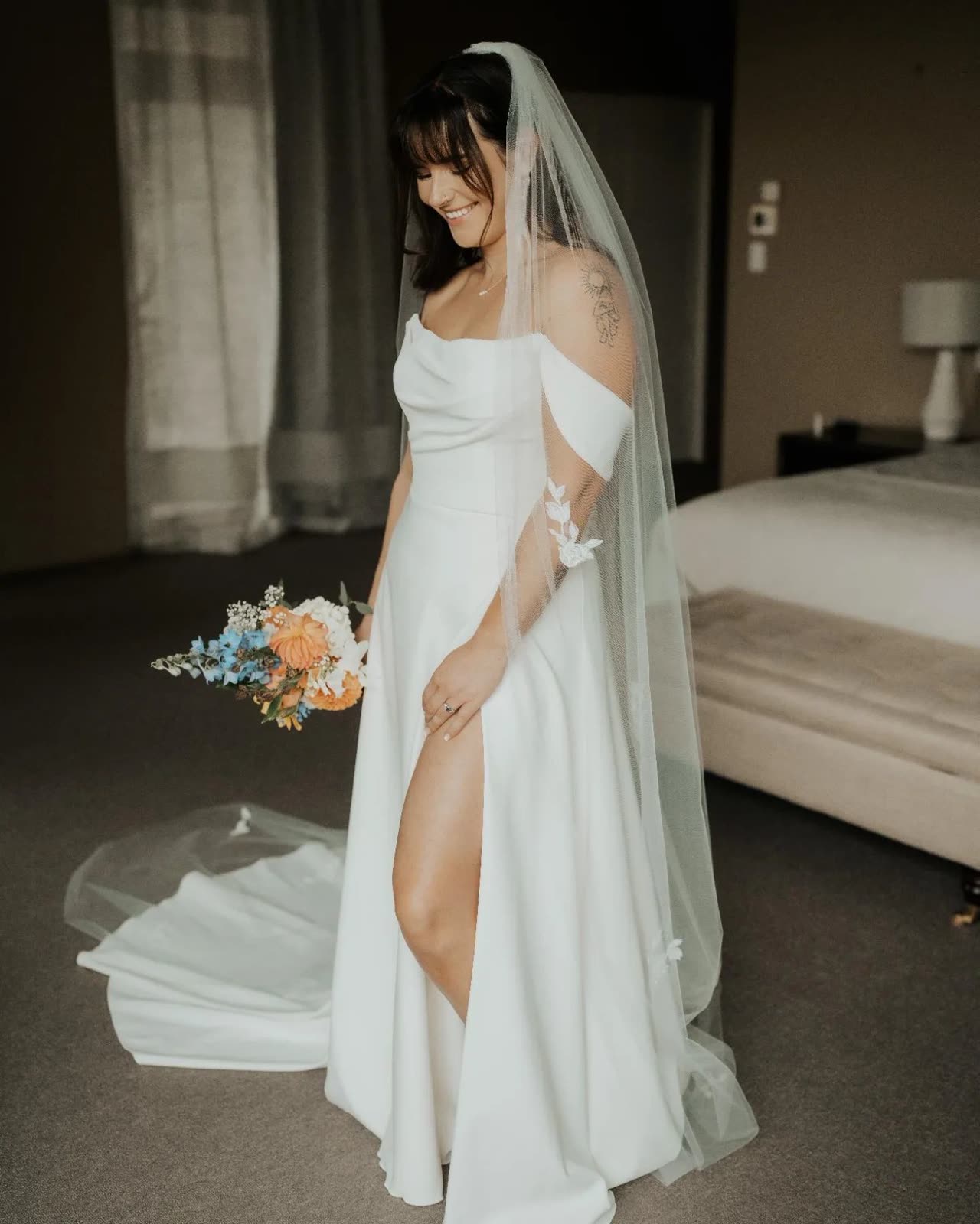 Bride in a wedding dress altered by Sarah Stoute Bespoke, Christchurch — photo 8