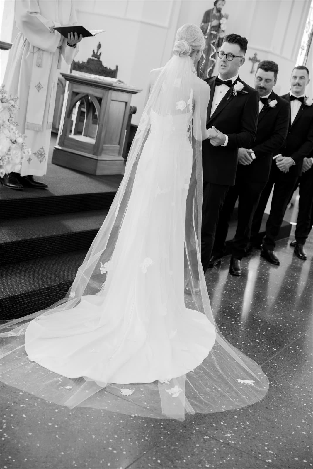 Bride in a wedding dress altered by Sarah Stoute Bespoke, Christchurch — photo 16