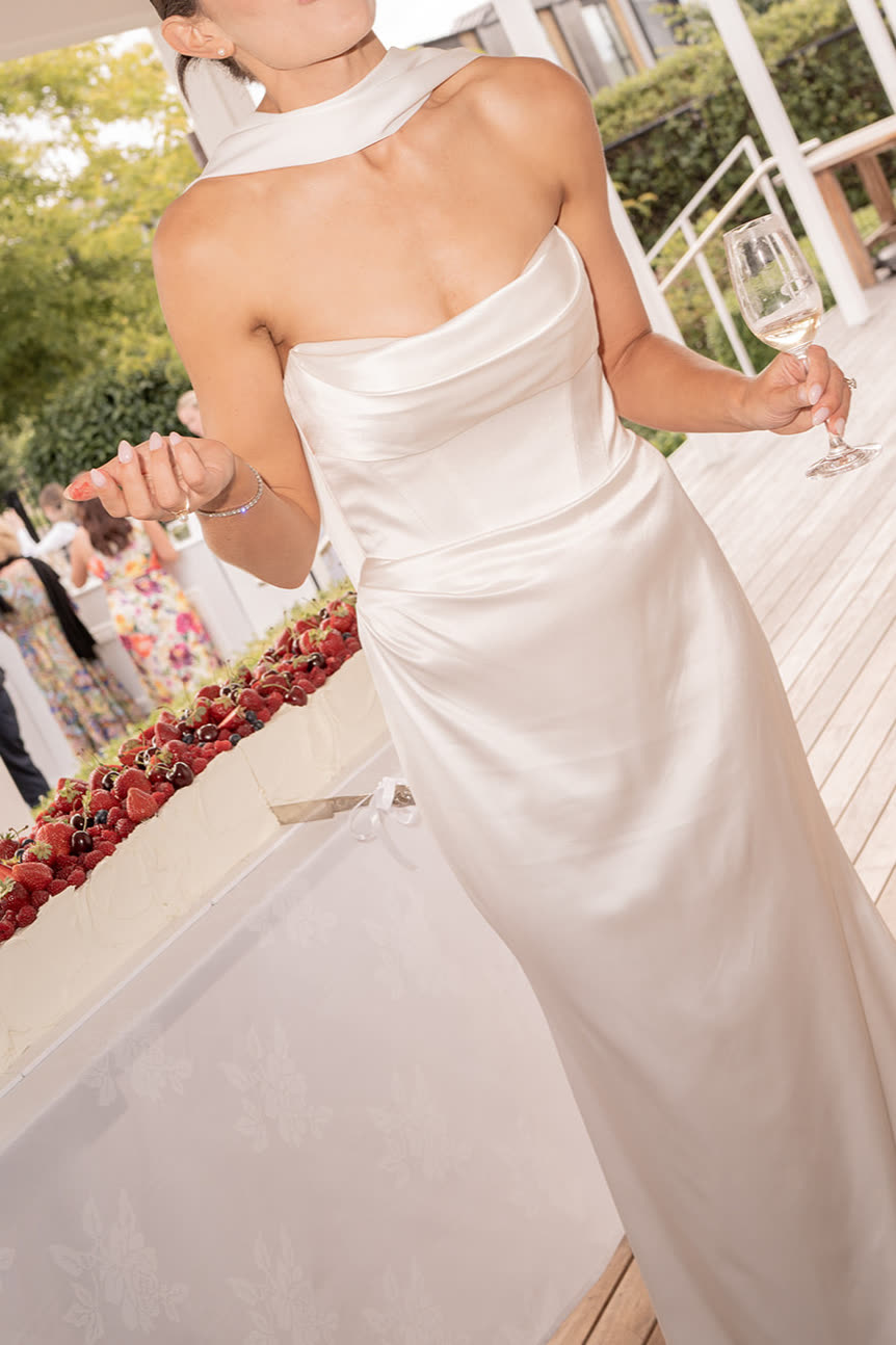 Bride in a wedding dress altered by Sarah Stoute Bespoke, Christchurch — photo 24