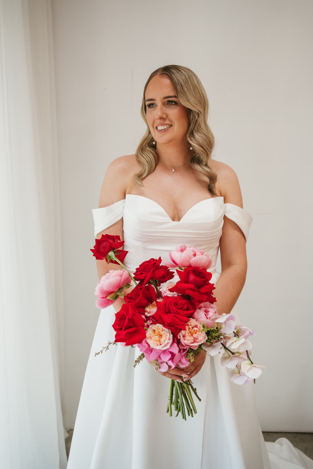 Bride in a wedding dress altered by Sarah Stoute Bespoke, Christchurch — photo 33