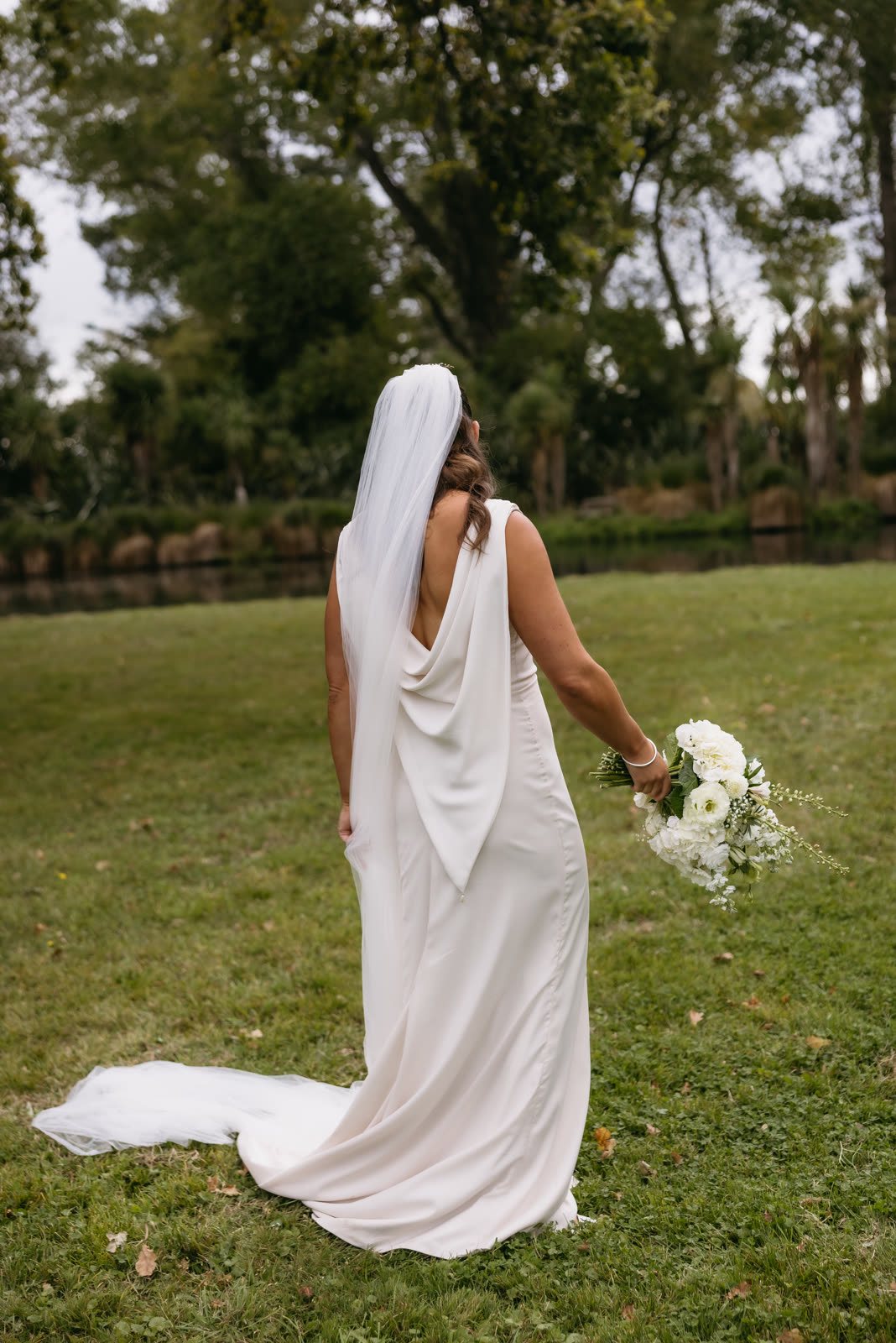 Bride in a wedding dress altered by Sarah Stoute Bespoke, Christchurch — photo 38