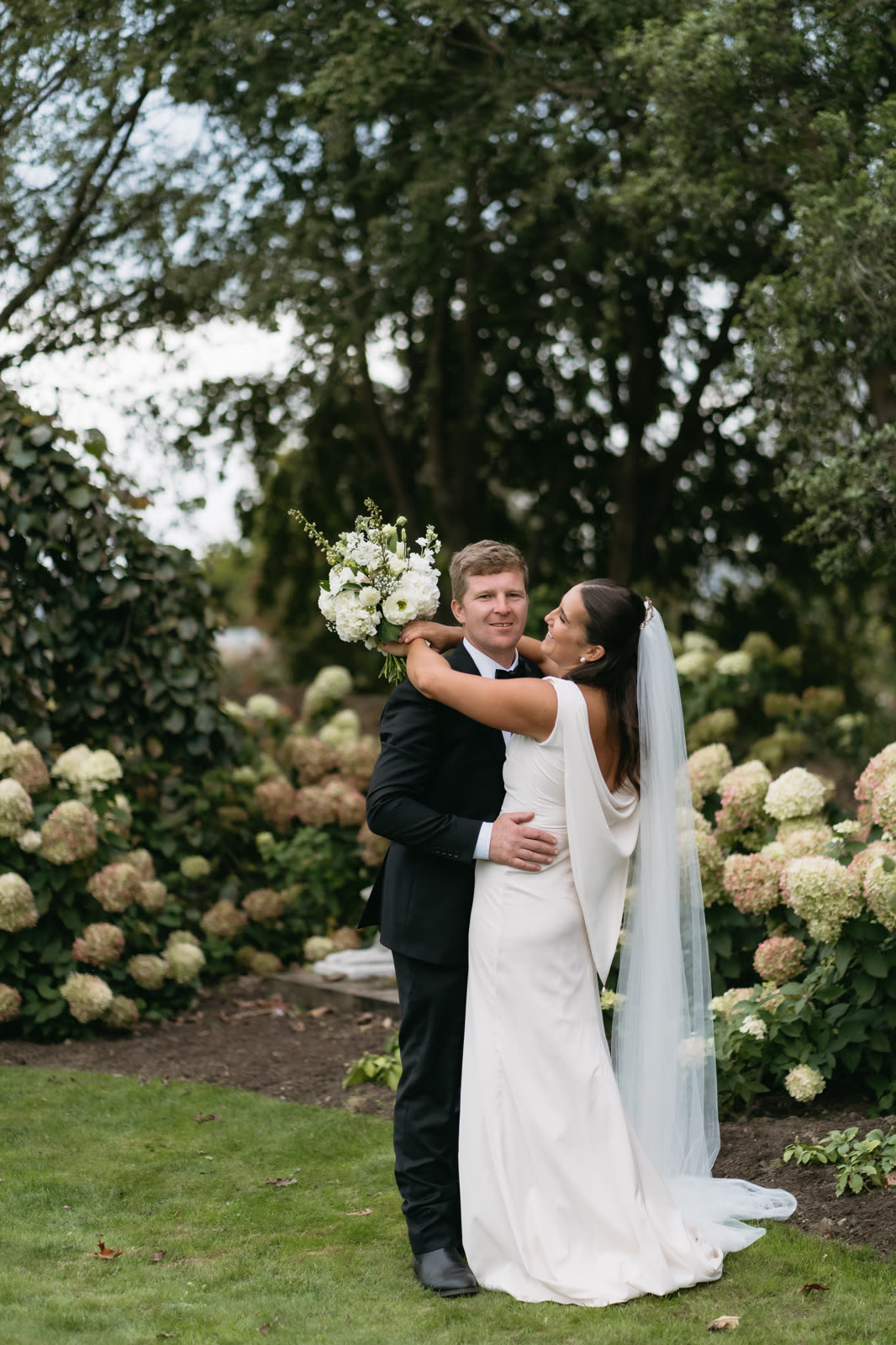 Bride in a wedding dress altered by Sarah Stoute Bespoke — alteration brides gallery
