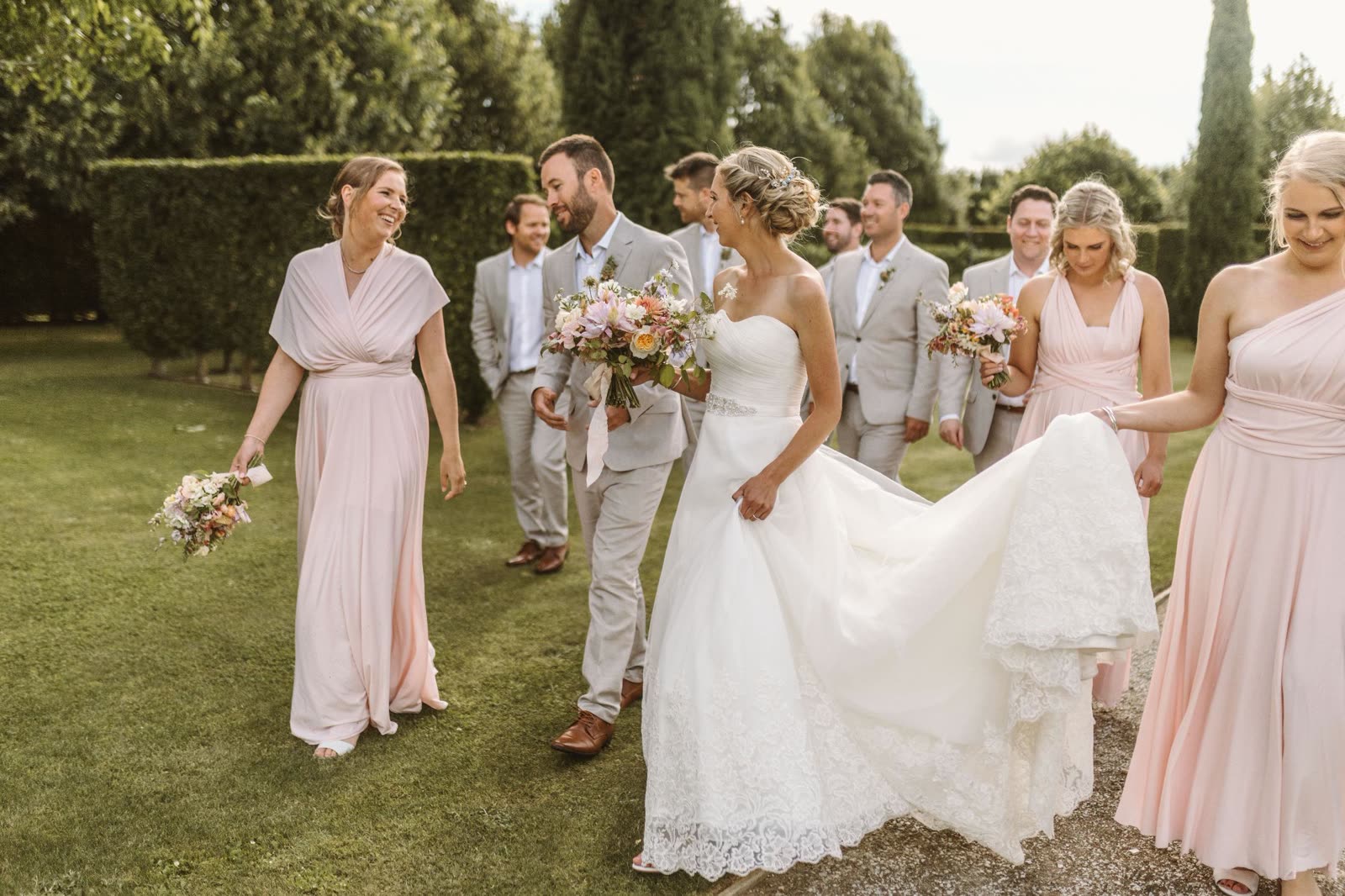 Bride in a wedding dress altered by Sarah Stoute Bespoke, Christchurch — photo 43