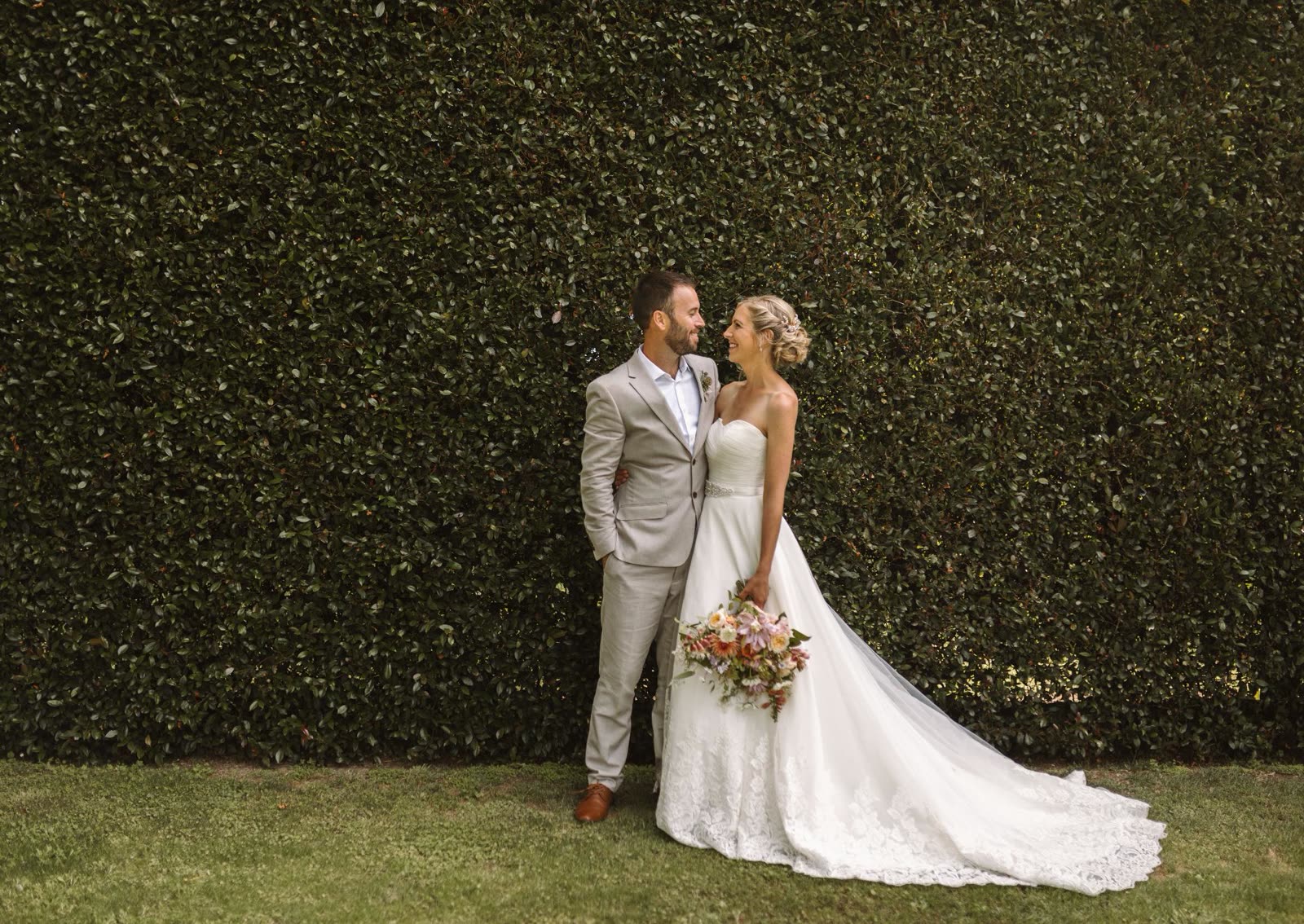Bride in a wedding dress altered by Sarah Stoute Bespoke, Christchurch — photo 44