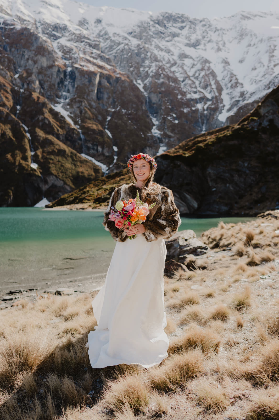 Bride in a wedding dress altered by Sarah Stoute Bespoke, Christchurch — photo 48