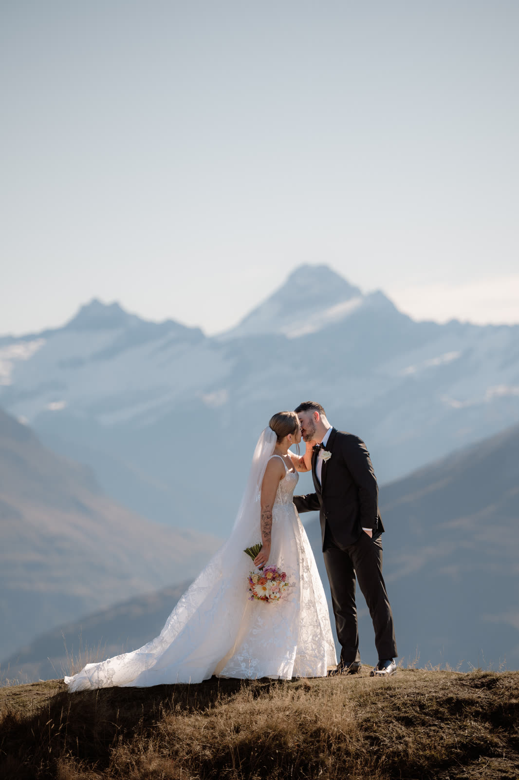 Bride in a wedding dress altered by Sarah Stoute Bespoke, Christchurch — photo 49