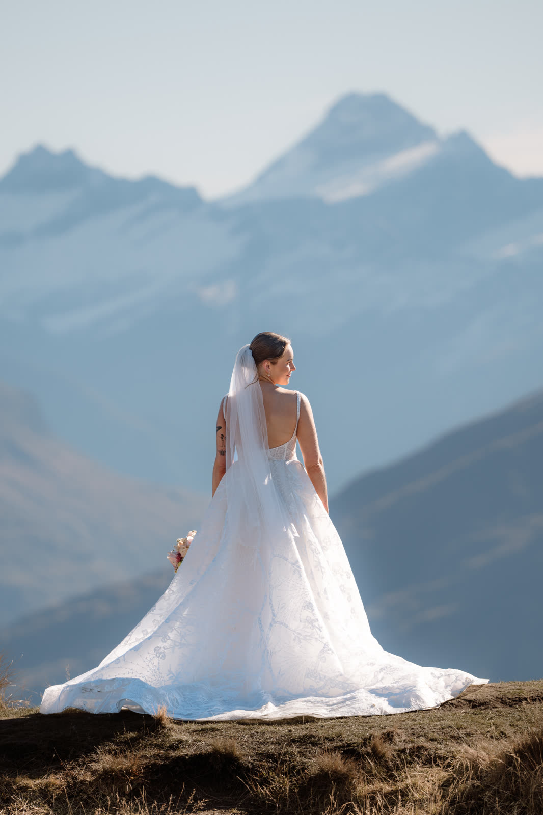 Bride in a wedding dress altered by Sarah Stoute Bespoke, Christchurch — photo 50