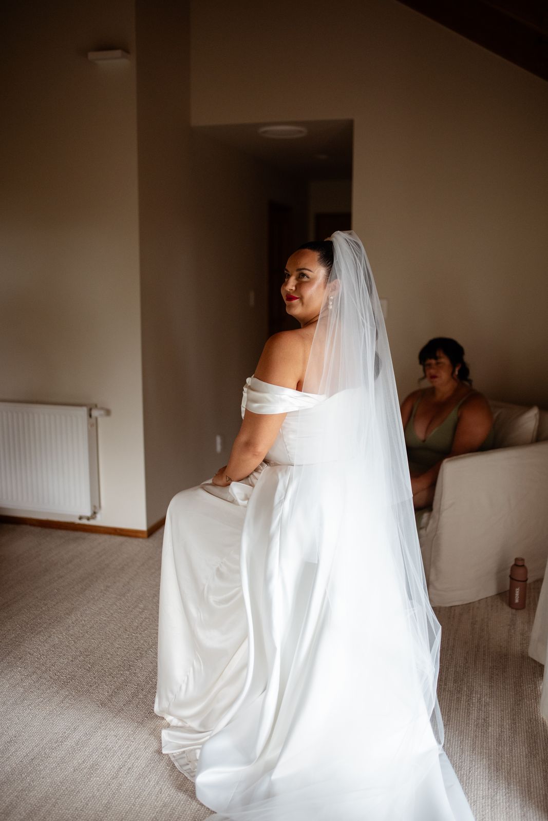 Brianna wearing her bespoke wedding dress designed by Sarah Stoute, Christchurch — photo 9