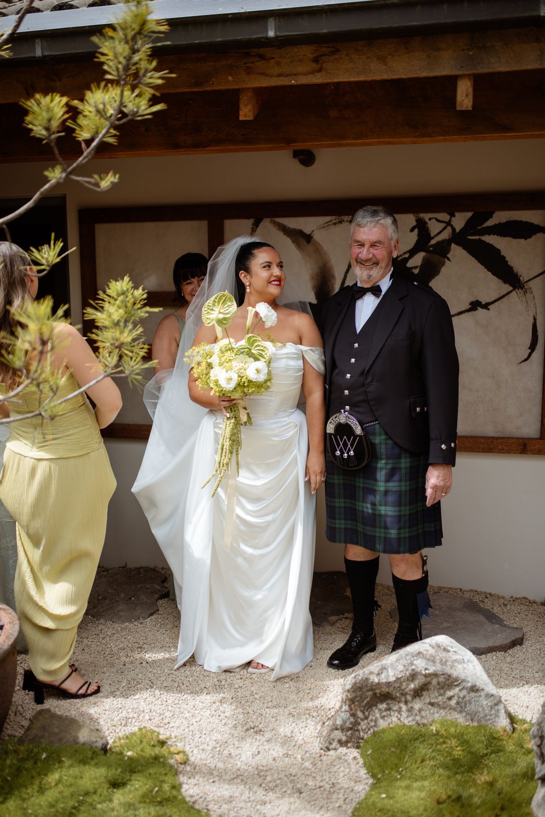 Brianna wearing her bespoke wedding dress designed by Sarah Stoute, Christchurch — photo 10