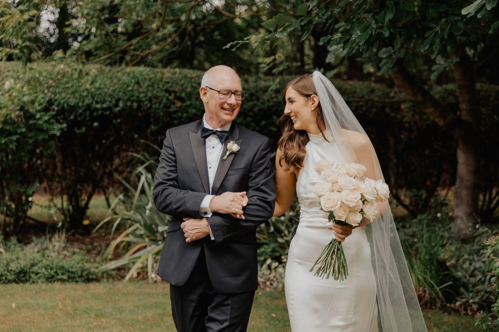 Harriet wearing her bespoke wedding dress designed by Sarah Stoute, Christchurch — photo 6
