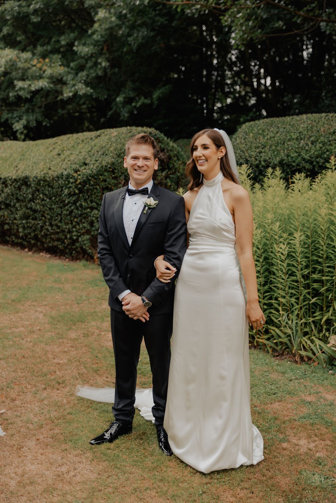 Harriet wearing her bespoke wedding dress designed by Sarah Stoute, Christchurch — photo 8