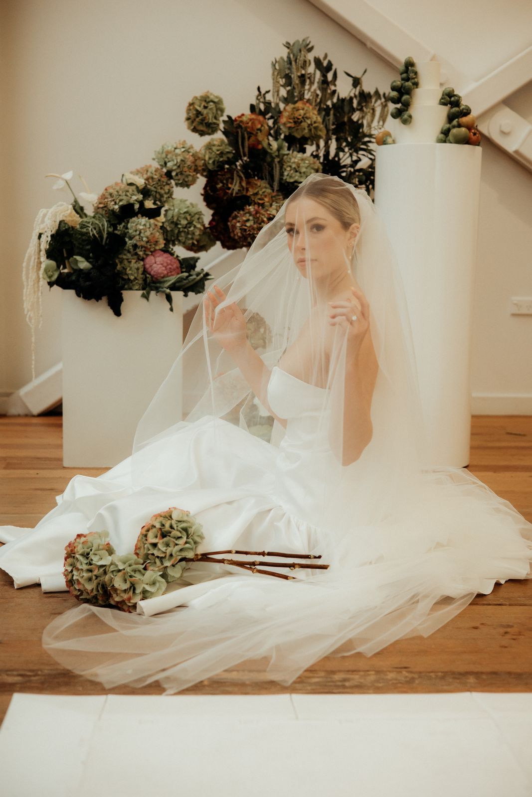 Harvesting Happiness bridal editorial at The Welder, Christchurch — gowns by Sarah Stoute — photo 5