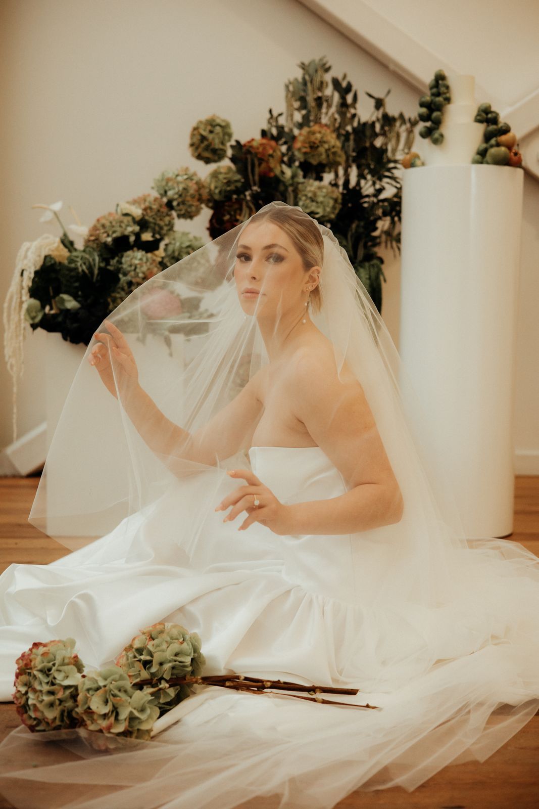 Harvesting Happiness bridal editorial at The Welder, Christchurch — gowns by Sarah Stoute — photo 7
