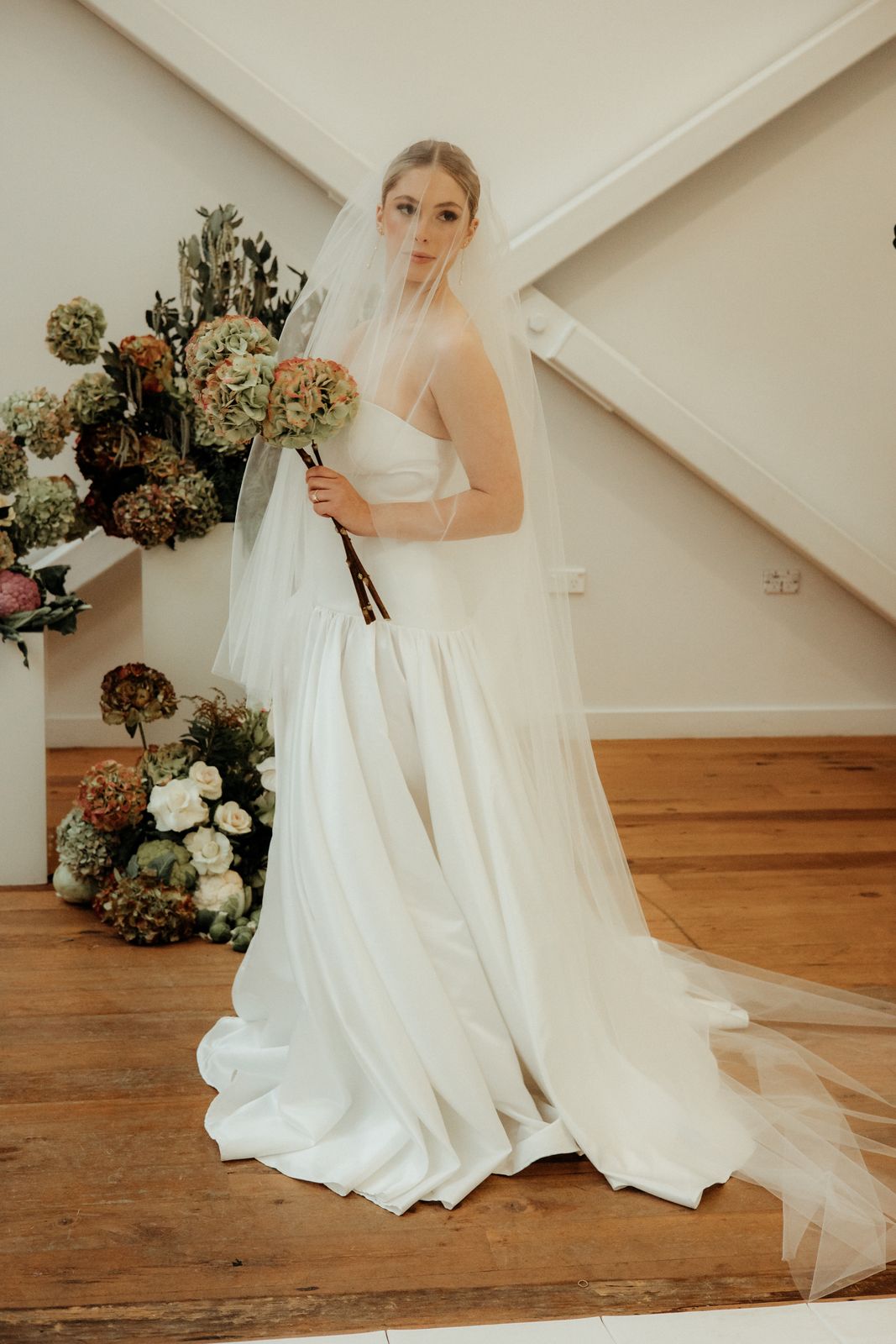 Harvesting Happiness bridal editorial at The Welder, Christchurch — gowns by Sarah Stoute — photo 9