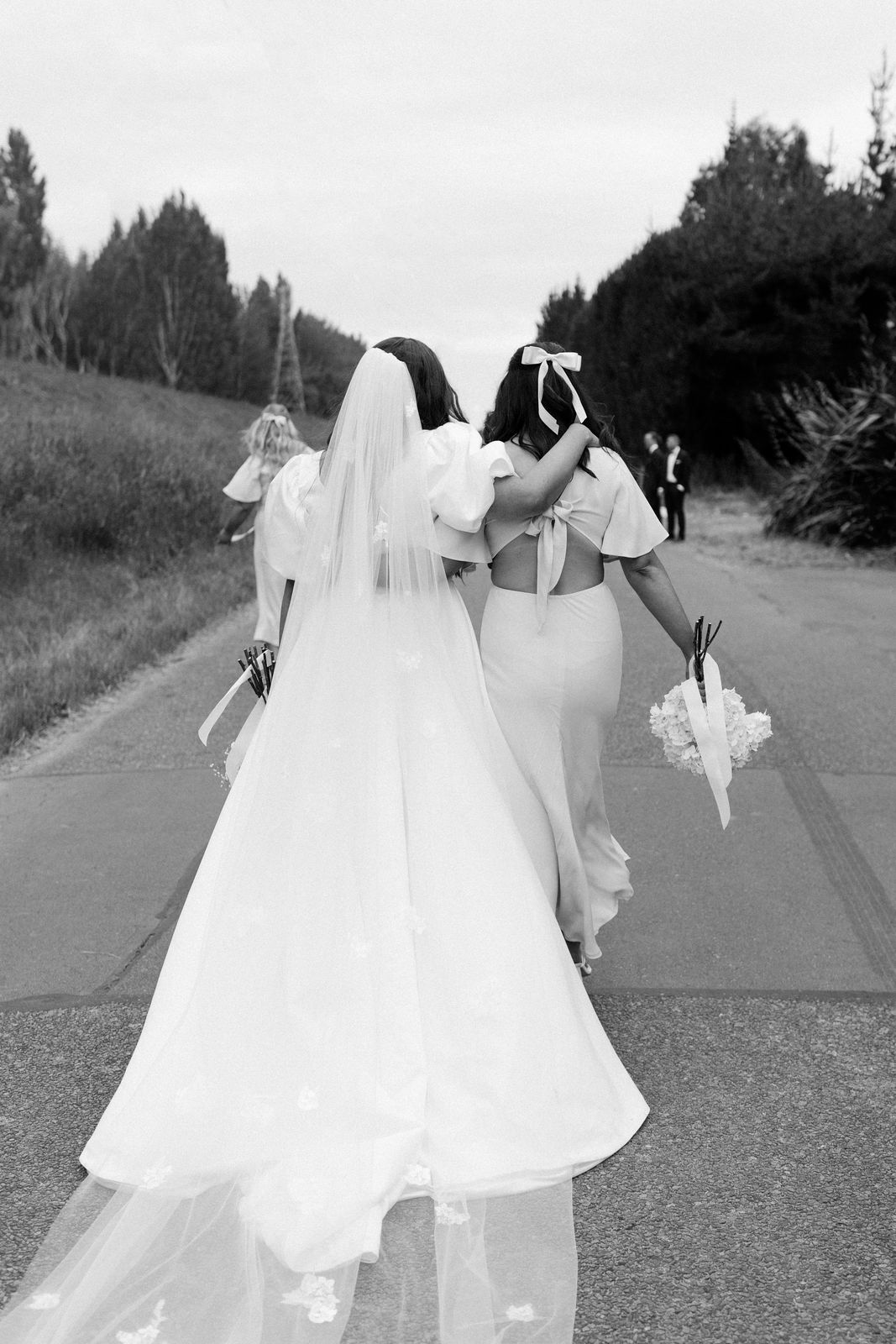 Milly wearing her bespoke wedding dress designed by Sarah Stoute, Christchurch — photo 9