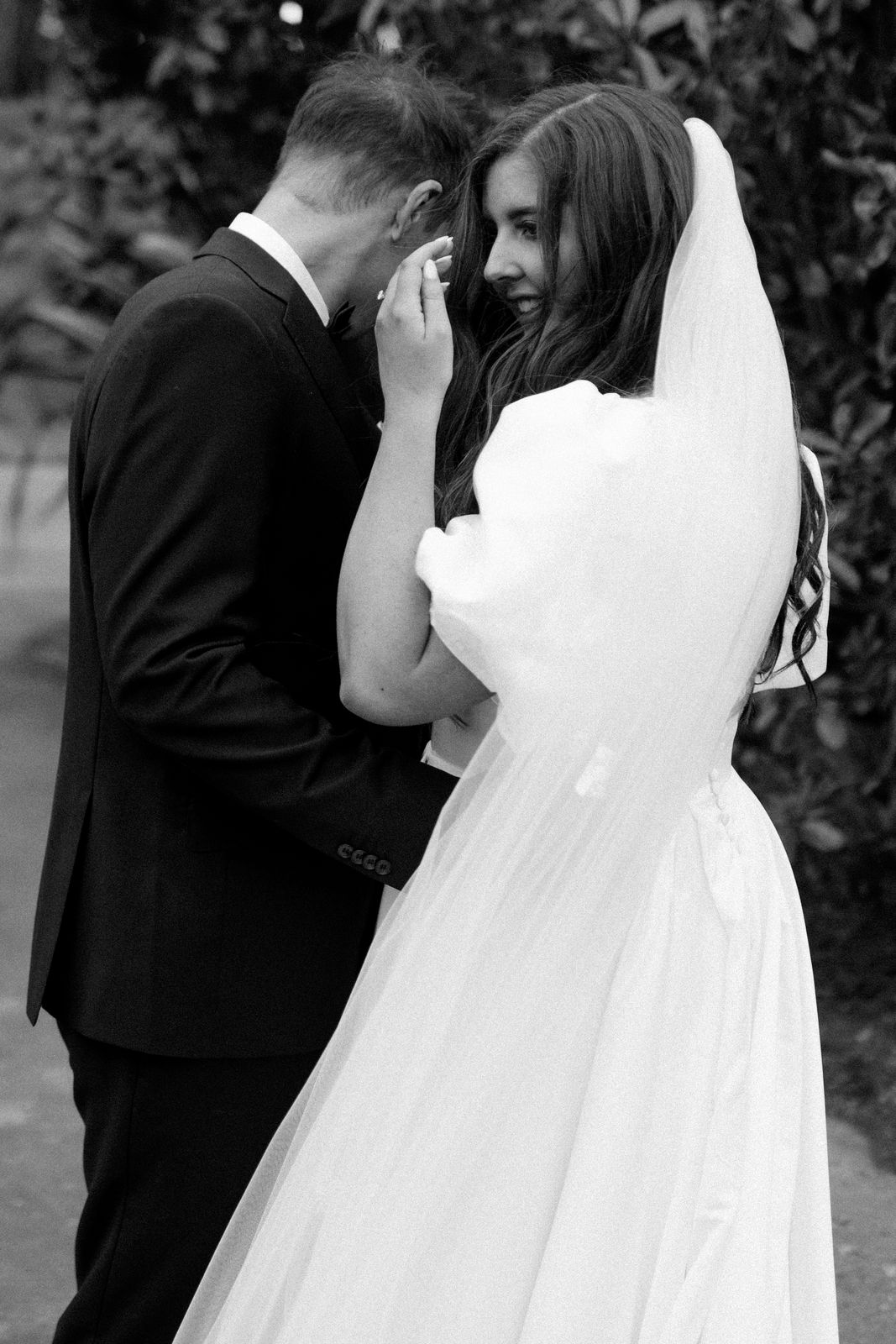 Milly wearing her bespoke wedding dress designed by Sarah Stoute, Christchurch — photo 10