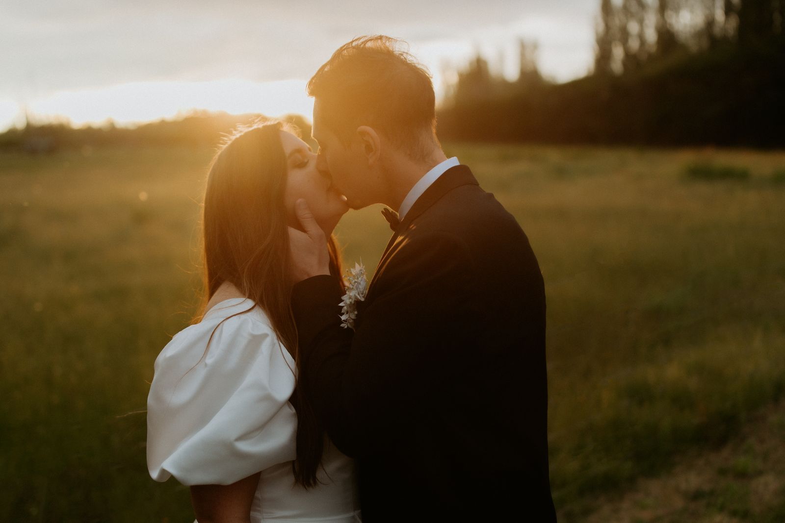 Milly wearing her bespoke wedding dress designed by Sarah Stoute, Christchurch — photo 14