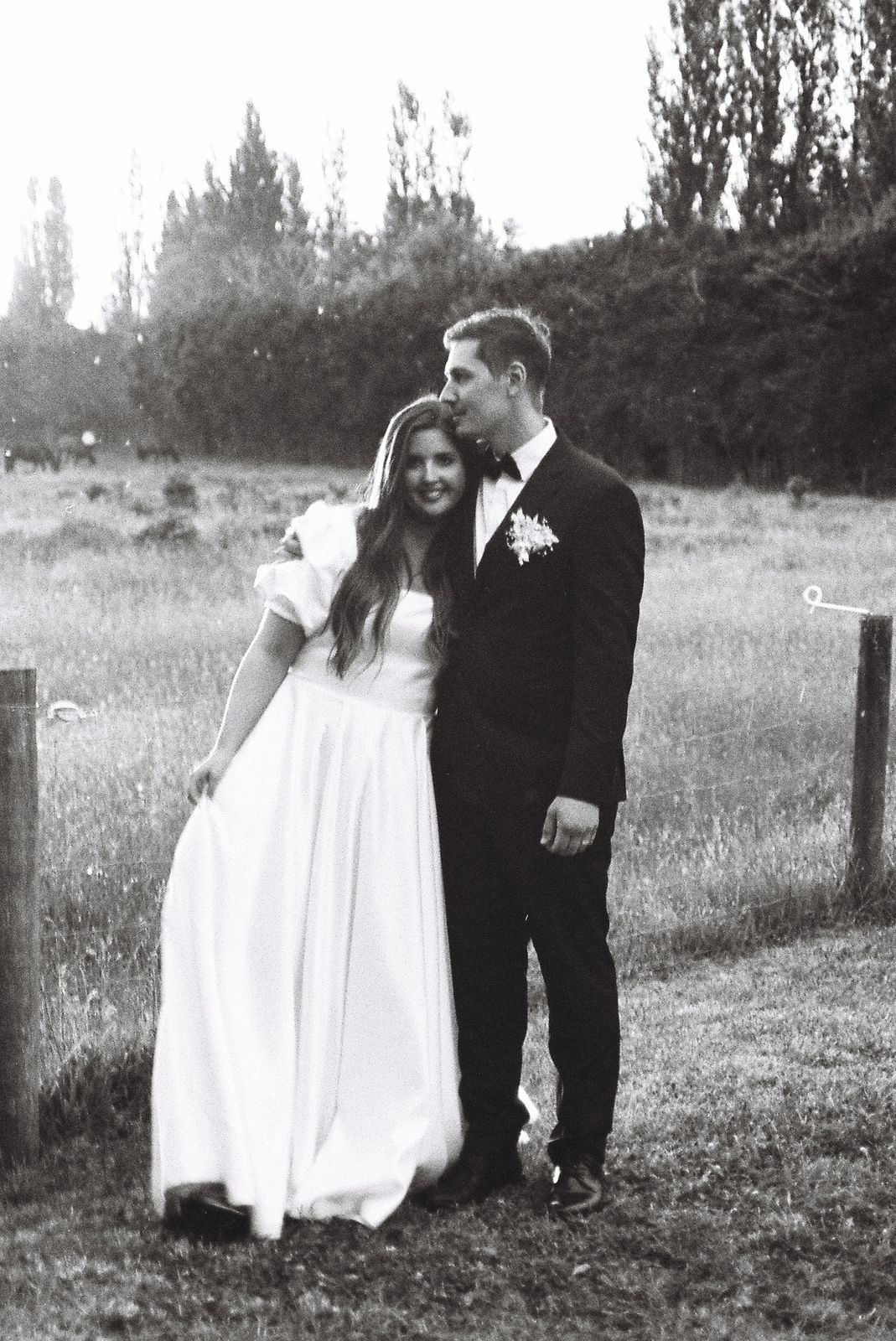 Milly wearing her bespoke wedding dress designed by Sarah Stoute, Christchurch — photo 16