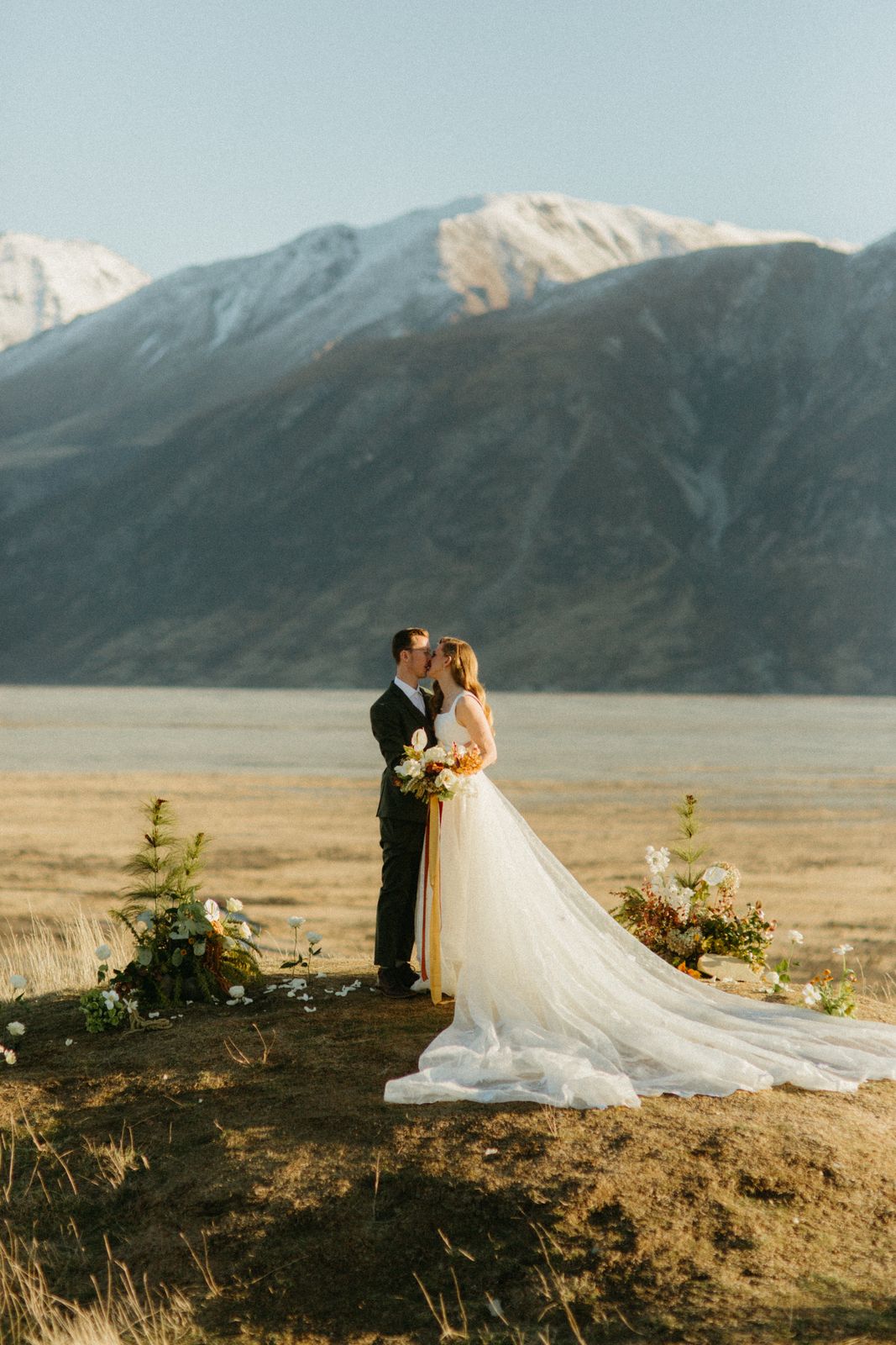 Winter bridal editorial at Mt Sunday, Canterbury — bespoke gown by Sarah Stoute — photo 6