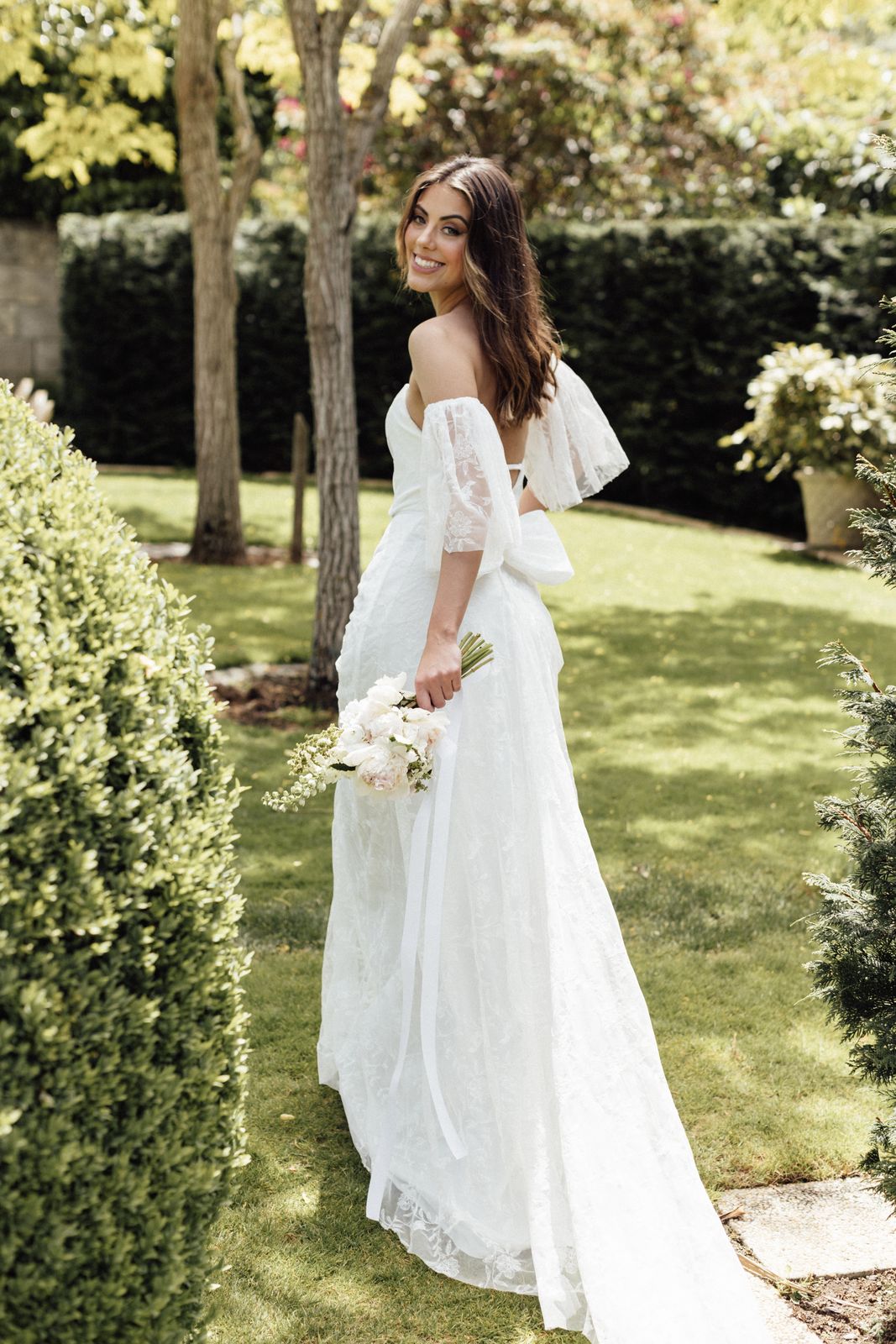 Garden bridal editorial at Ōhinetahi, Governors Bay — bespoke gowns by Sarah Stoute — photo 3