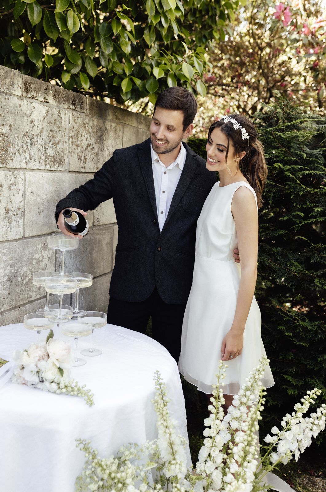 Garden bridal editorial at Ōhinetahi, Governors Bay — bespoke gowns by Sarah Stoute — photo 11