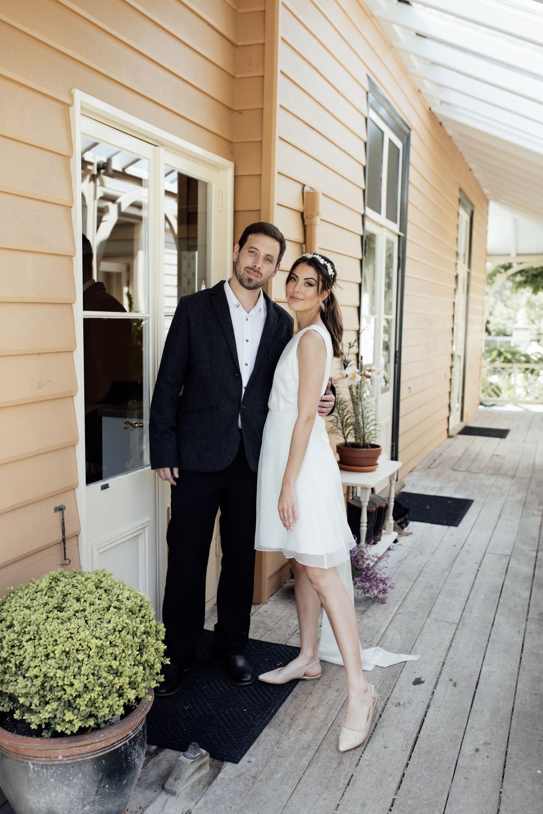 Garden bridal editorial at Ōhinetahi, Governors Bay — bespoke gowns by Sarah Stoute — photo 14