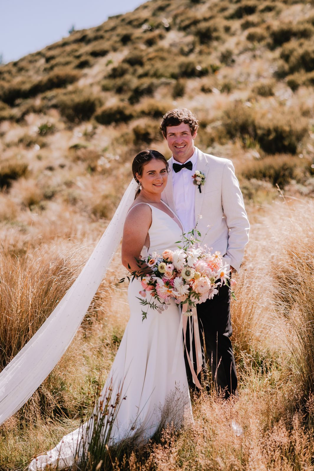 Bespoke bride celebrating, styled with The Little Hire Company