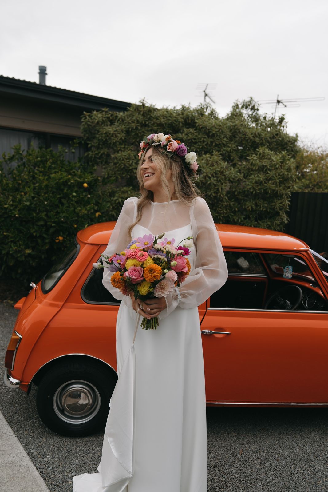 Recent bespoke bride in a made-to-measure wedding dress by Sarah Stoute, Christchurch — photo 14