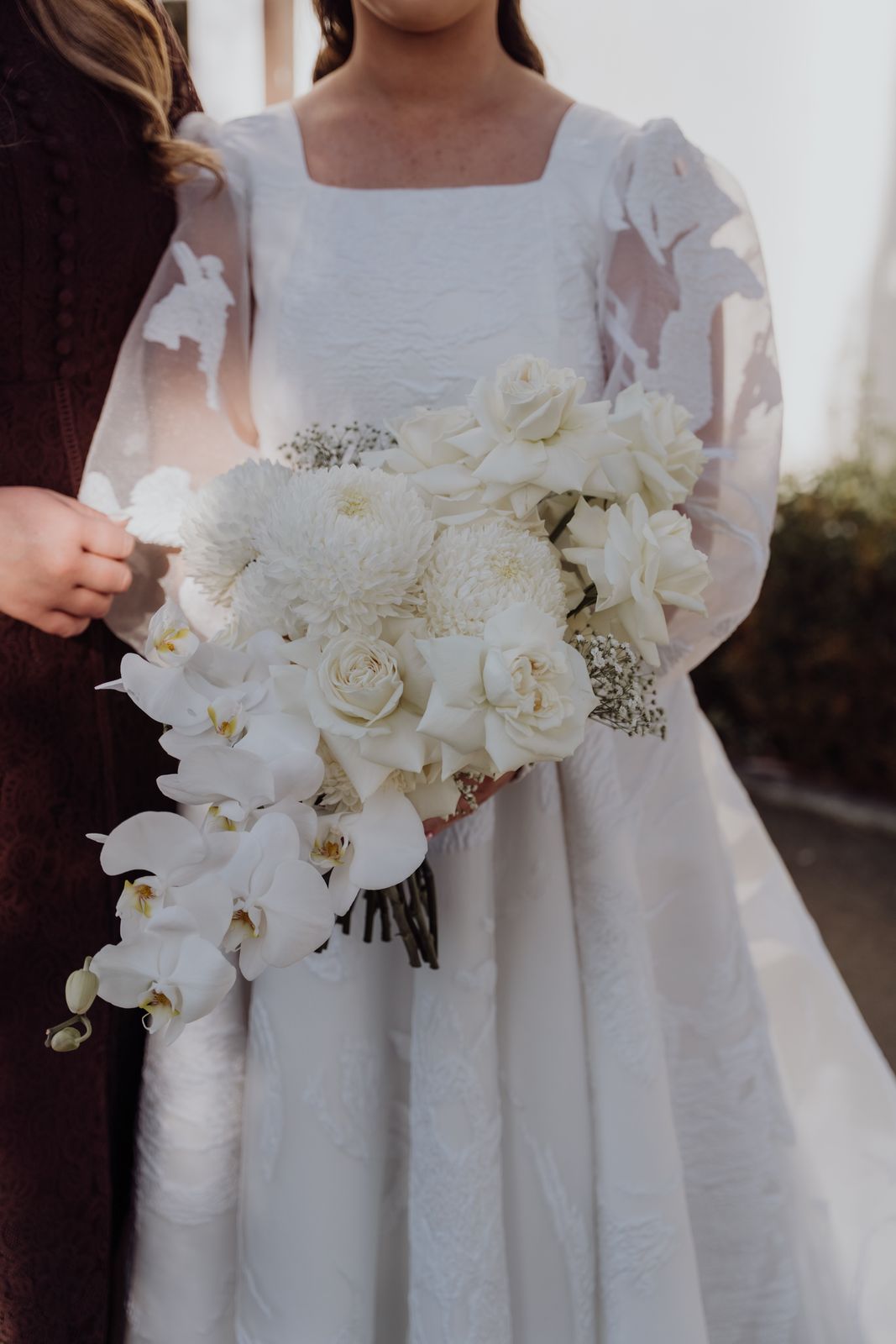 Roxi wearing her bespoke wedding dress designed by Sarah Stoute, Christchurch — photo 2