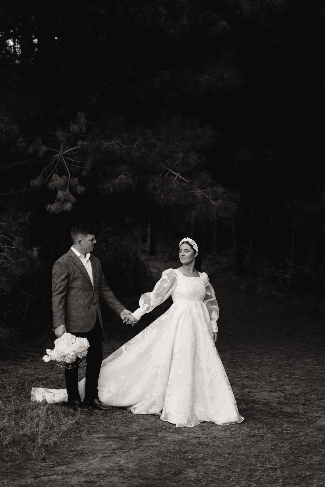 Roxi wearing her bespoke wedding dress designed by Sarah Stoute, Christchurch — photo 6