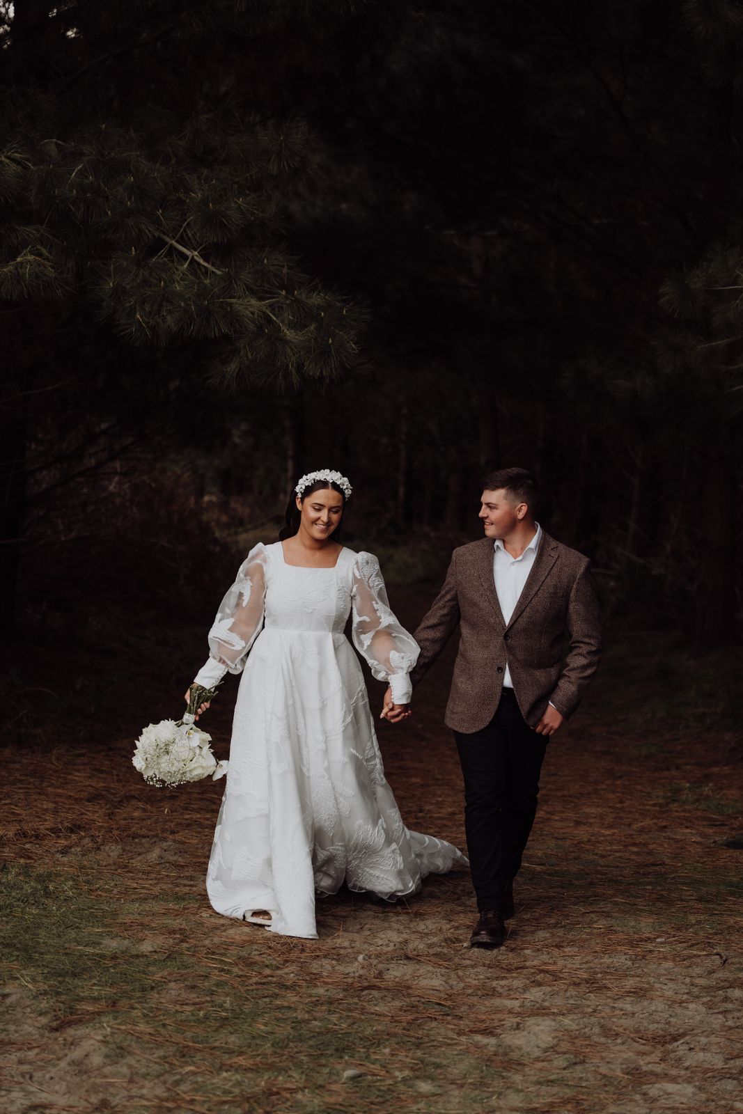 Roxi wearing her bespoke wedding dress designed by Sarah Stoute, Christchurch — photo 7
