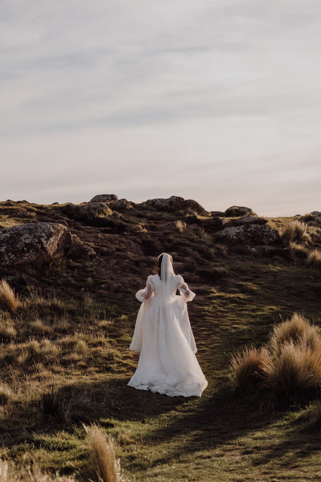 Roxi wearing her bespoke wedding dress designed by Sarah Stoute, Christchurch — photo 10