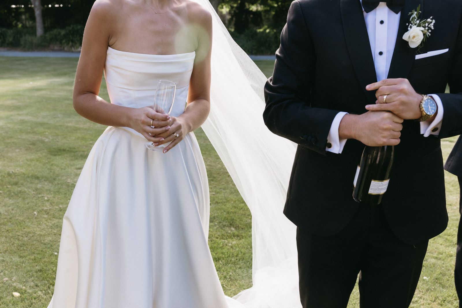 Samara wearing her bespoke wedding dress designed by Sarah Stoute, Christchurch — photo 3