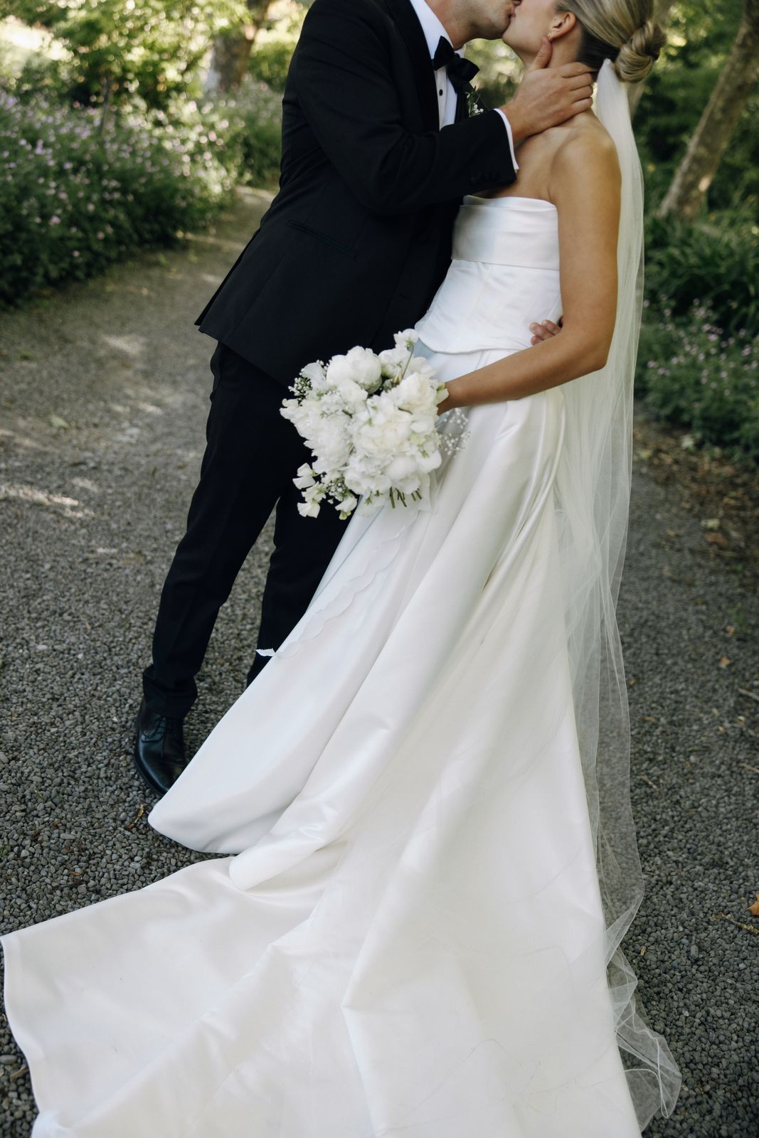 Samara wearing her bespoke wedding dress designed by Sarah Stoute, Christchurch — photo 12