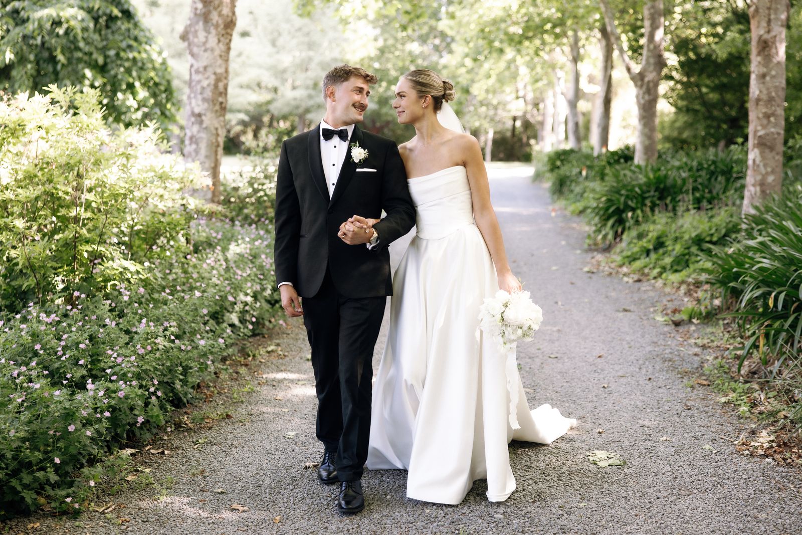 Samara wearing her bespoke wedding dress designed by Sarah Stoute, Christchurch — photo 16