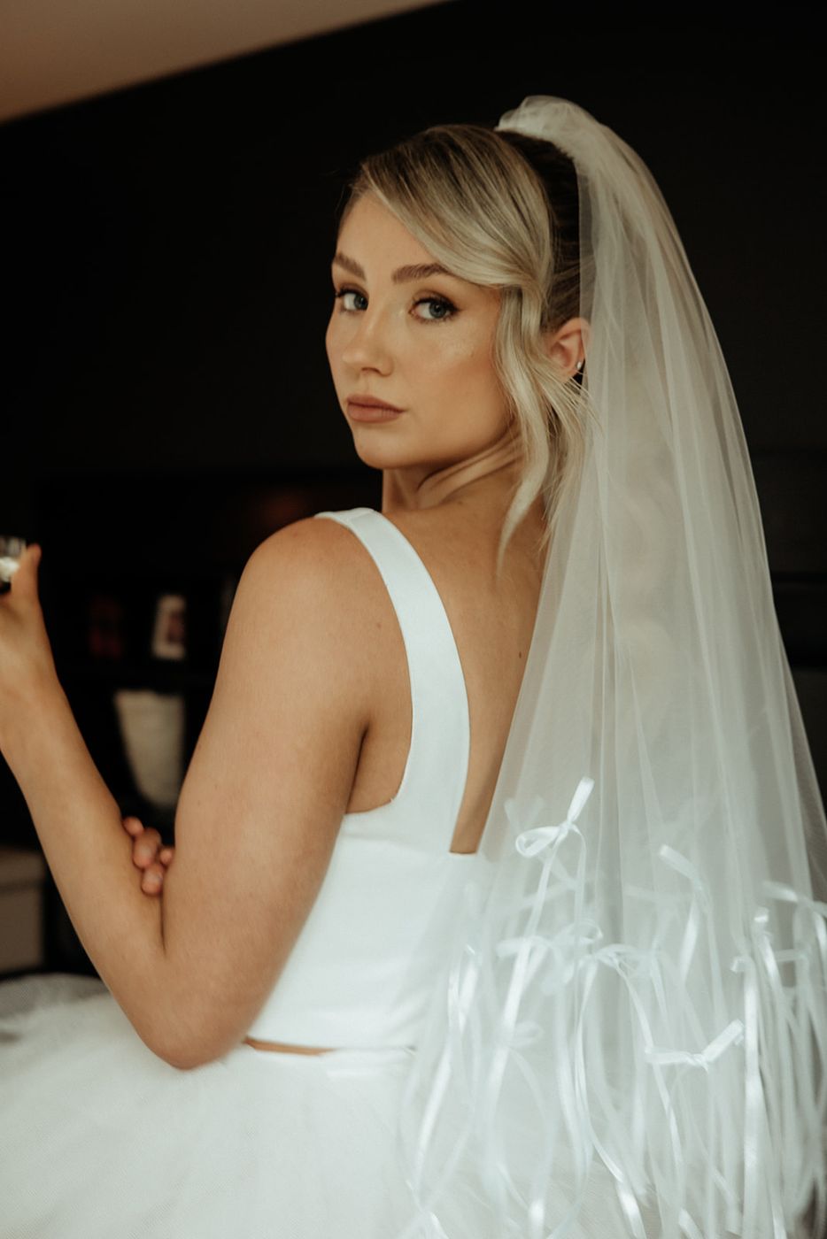 Reception dress detail from The After Party styled shoot, Christchurch